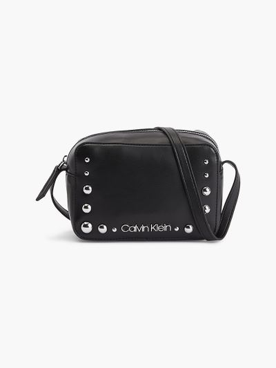 Calvin Klein Táskák & Kiegészítők HU595101 | Calvin Klein Faux Bőr Női Crossbody Táska Fekete